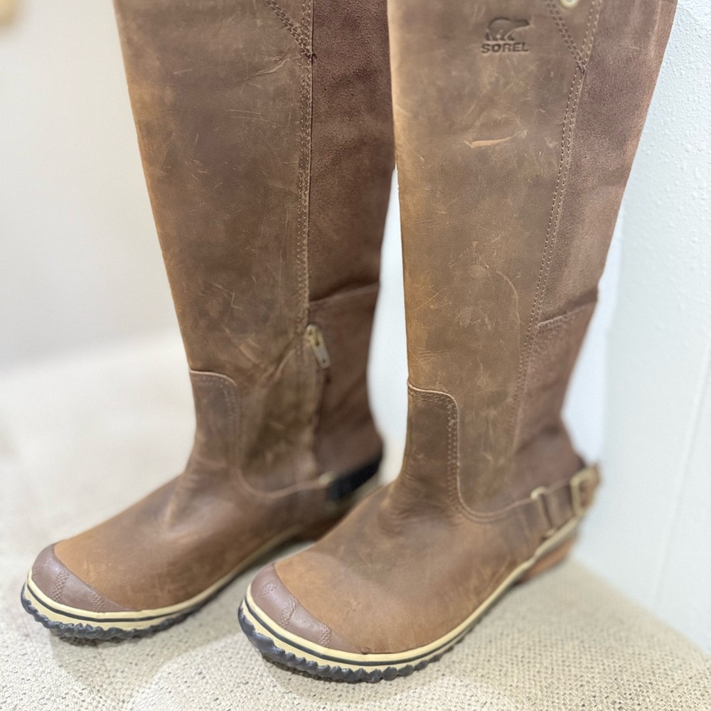 Sorel Women's Tan Leather Winter Boots